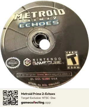 Metroid Prime 2: Echoes Nintendo GameCube, NTSC disc
