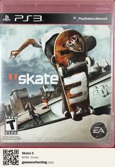 Skate 3 PlayStation 3, NTSC box front