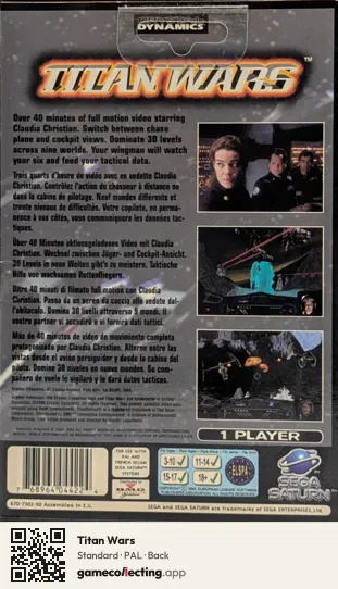 Titan Wars Sega Saturn, PAL box back