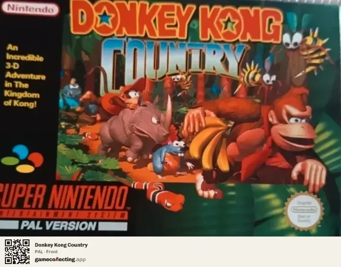 Donkey Kong Country Super Nintendo Entertainment System, PAL box front