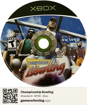 Championship Bowling Xbox, NTSC disc