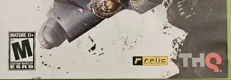 Warhammer 40,000: Space Marine, the ESRB box on its front