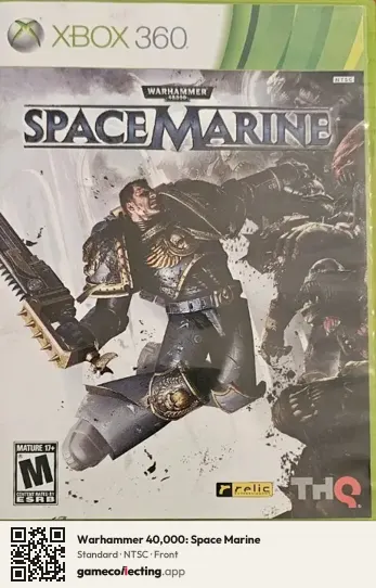 Warhammer 40,000: Space Marine Xbox 360, NTSC box front