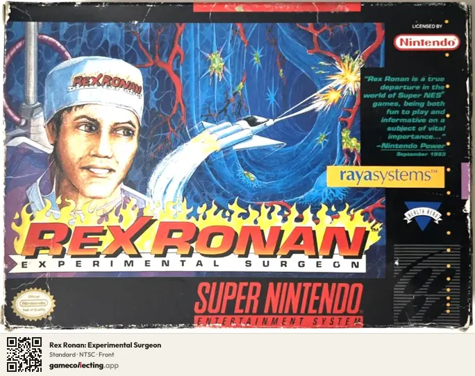 Rex Ronan: Experimental Surgeon Super Nintendo Entertainment System, NTSC box front