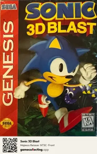 Sonic 3D Blast Sega Mega Drive / Genesis, NTSC box front