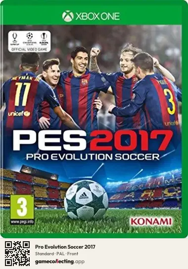 Pro Evolution Soccer 2017 Xbox One, PAL box front