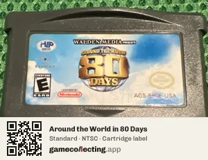 Around the World in 80 Days Game Boy Advance, NTSC cartridge label
