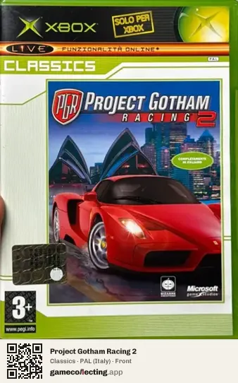 Project Gotham Racing 2 Xbox, Italy box front