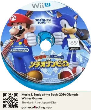Mario & Sonic at the Sochi 2014 Olympic Winter Games Nintendo Wii U, Asia disc