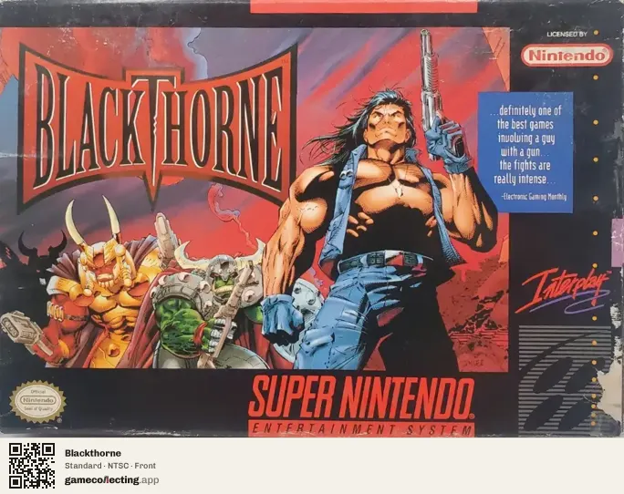Blackthorne Super Nintendo Entertainment System, NTSC box front