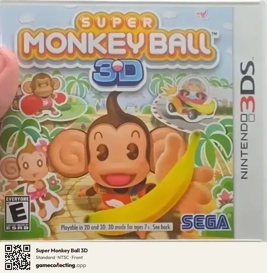Super Monkey Ball 3D Nintendo 3DS, NTSC box front