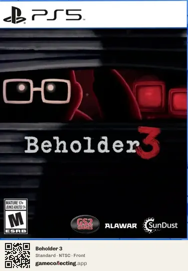Beholder 3 PlayStation 5, NTSC box front