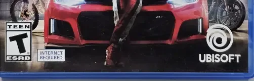 The Crew 2, the ESRB box on its front
