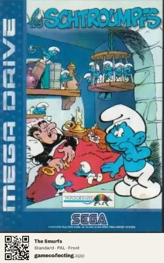 The Smurfs Sega Mega Drive / Genesis, PAL box front