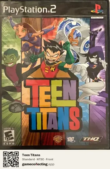 Teen Titans PlayStation 2, NTSC box front