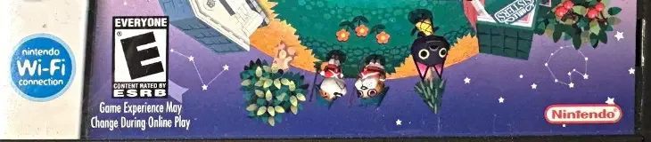 Animal Crossing: Wild World, the ESRB box on its front
