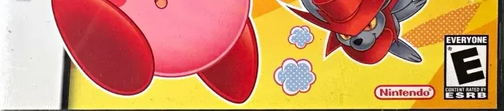 Kirby: Squeak Squad, the ESRB box on its front