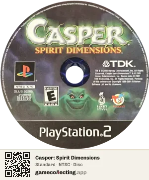 Casper: Spirit Dimensions PlayStation 2, NTSC disc