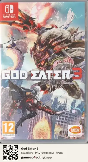 God Eater 3 Nintendo Switch, Germany box front