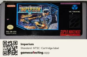 Imperium Super Nintendo Entertainment System, NTSC cartridge label