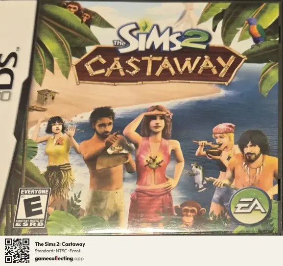 The Sims 2: Castaway Nintendo DS, NTSC box front