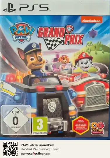 PAW Patrol: Grand Prix PlayStation 5, Germany box front