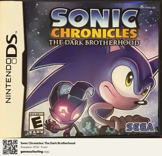 Sonic Chronicles: The Dark Brotherhood Nintendo DS, NTSC box front