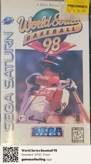 World Series Baseball 98 Sega Saturn, NTSC box front