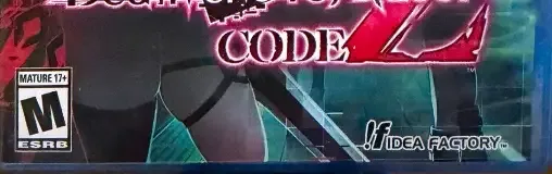 Death end re;Quest Code Z, the ESRB box on its front