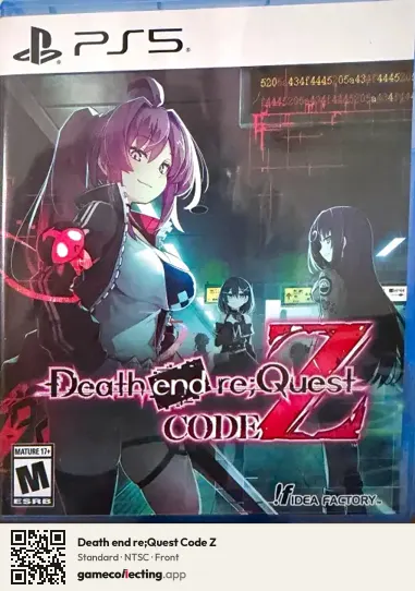 Death end re;Quest Code Z PlayStation 5, NTSC box front