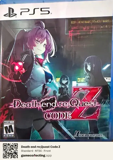 Death end re;Quest Code Z PlayStation 5, NTSC box front
