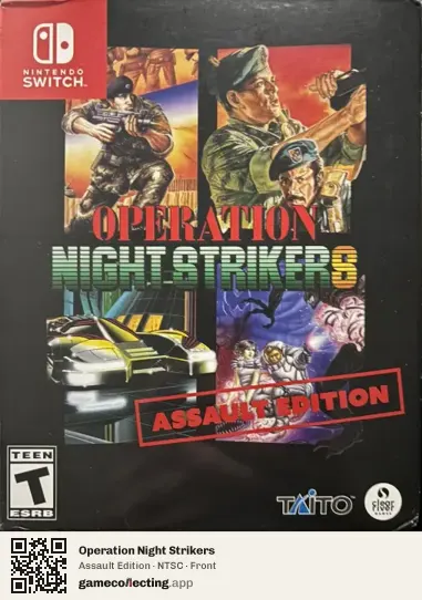 Operation Night Strikers Nintendo Switch, NTSC box front