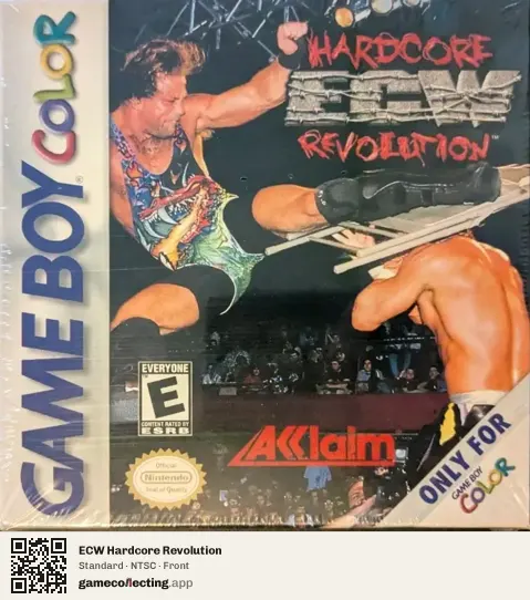 ECW Hardcore Revolution Game Boy Color, NTSC box front