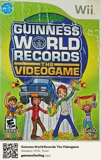 Guinness World Records: The Videogame Nintendo Wii, NTSC box front