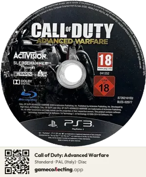 Call of Duty: Advanced Warfare PlayStation 3, PAL disc