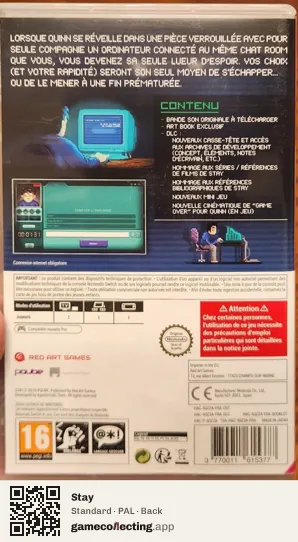 Stay Nintendo Switch, PAL box back