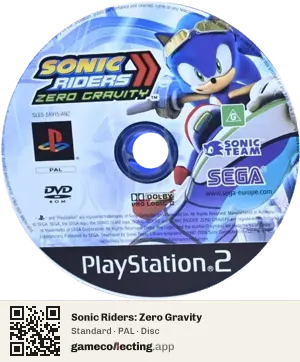 Sonic Riders: Zero Gravity PlayStation 2, PAL disc