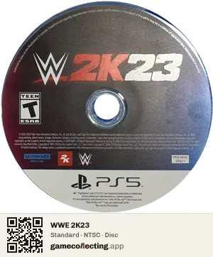 WWE 2K23 PlayStation 5, NTSC disc