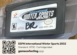 ESPN International Winter Sports 2002 Game Boy Advance, NTSC cartridge label