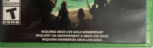 Sea of Thieves, the ESRB box on its front