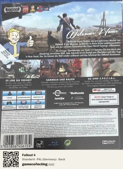 Fallout 4 PlayStation 4, Germany box back