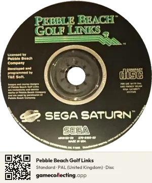 Pebble Beach Golf Links Sega Saturn, PAL disc