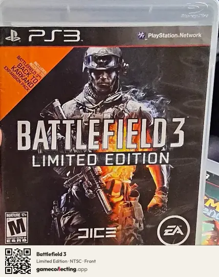 Battlefield 3 PlayStation 3, NTSC box front