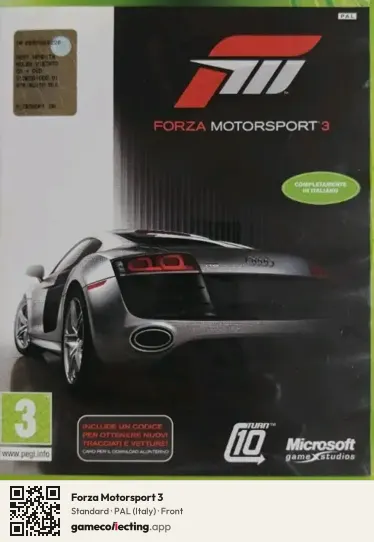 Forza Motorsport 3 Xbox 360, Italy box front