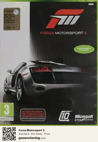 Forza Motorsport 3 Xbox 360, Italy box front