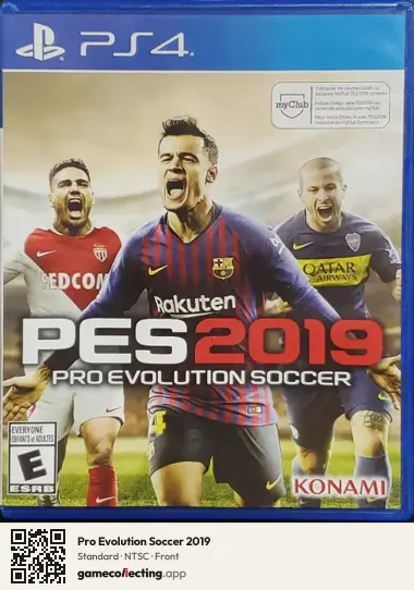 Pro Evolution Soccer 2019 PlayStation 4, NTSC box front