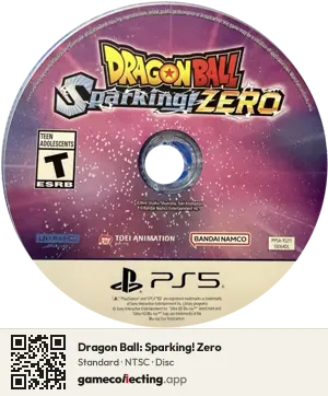 Dragon Ball: Sparking! Zero PlayStation 5, NTSC disc