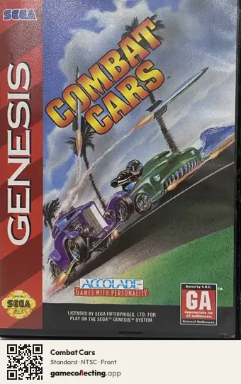 Combat Cars Sega Mega Drive / Genesis, NTSC box front