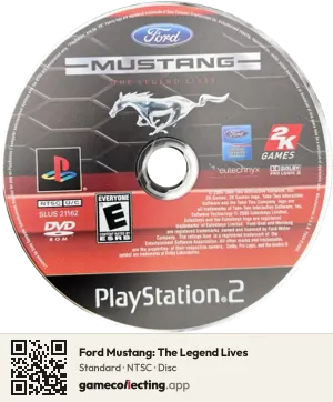 Ford Mustang: The Legend Lives PlayStation 2, NTSC disc