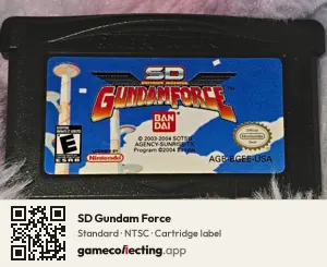 SD Gundam Force Game Boy Advance, NTSC cartridge label